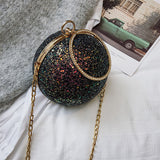 Bling Round Ball Chain Bag for women