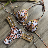Tropic Like It's Hot Black & Gold Bikini 2 Piece Leopard for women