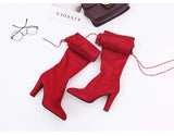 Mind Your Business Matte Leather High Heel Boots for women