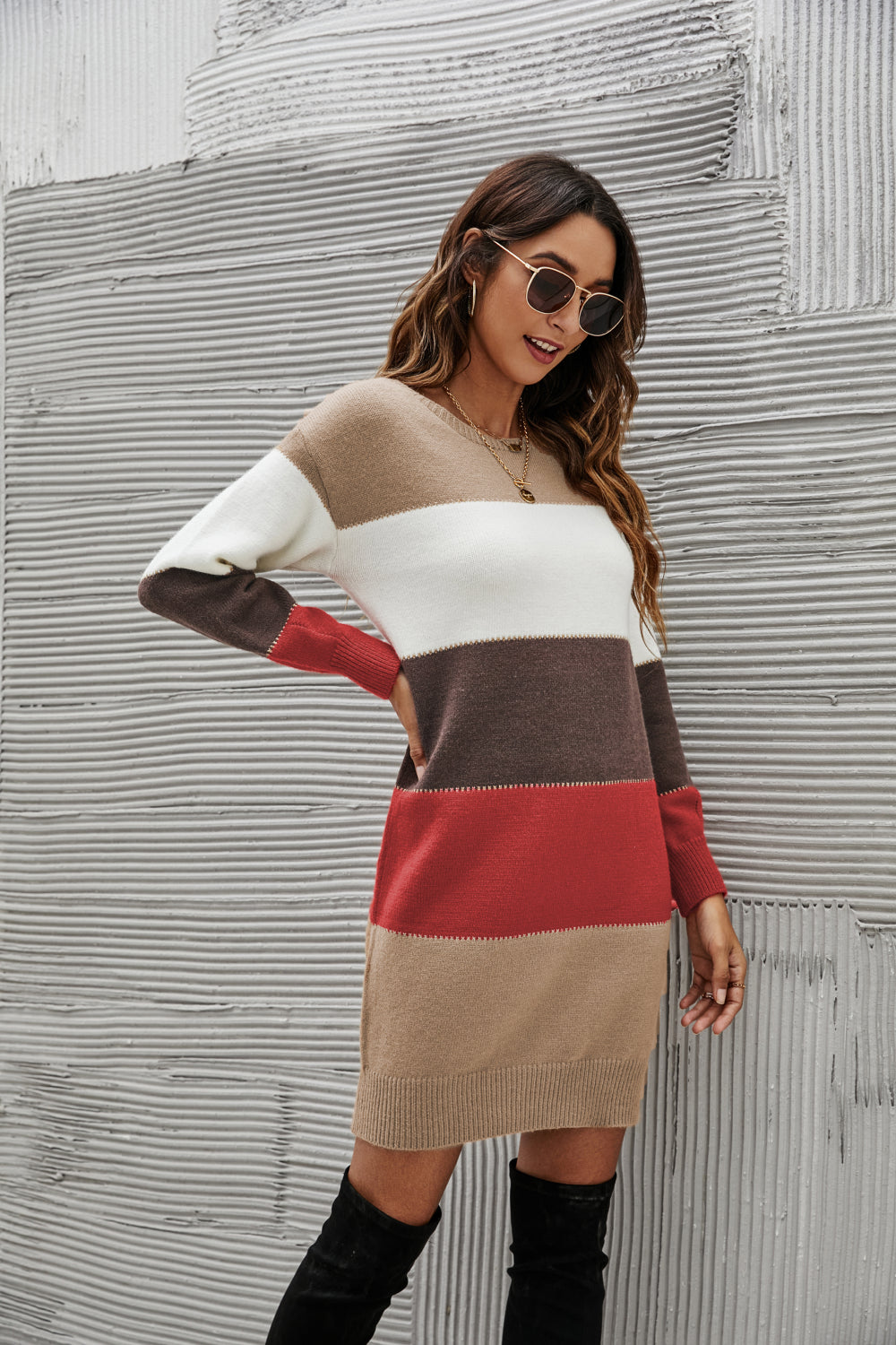 Striped Sweater Dress for women