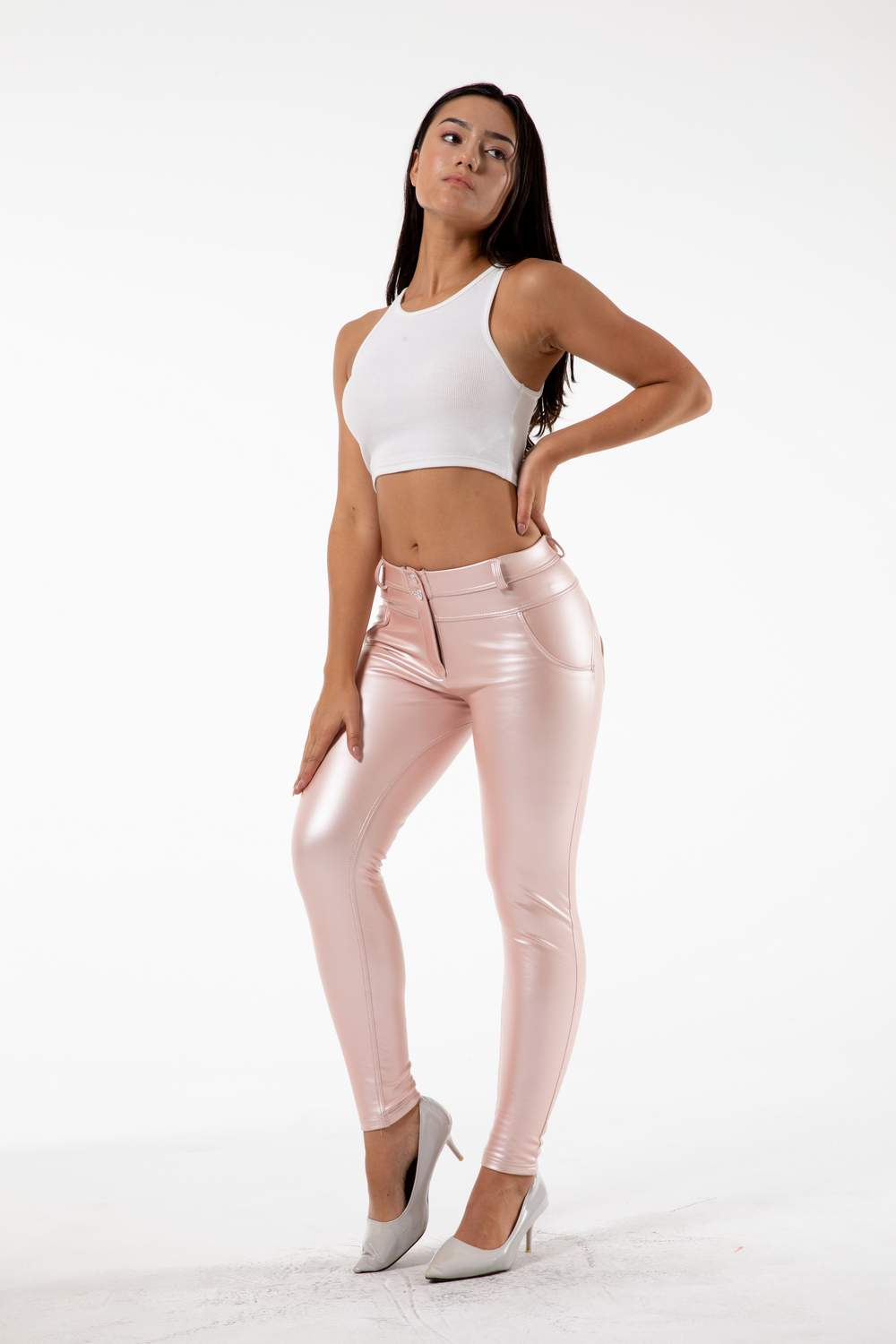 Pink Baddie Stretchable Super Skinny Butt Lifting Leggings for women