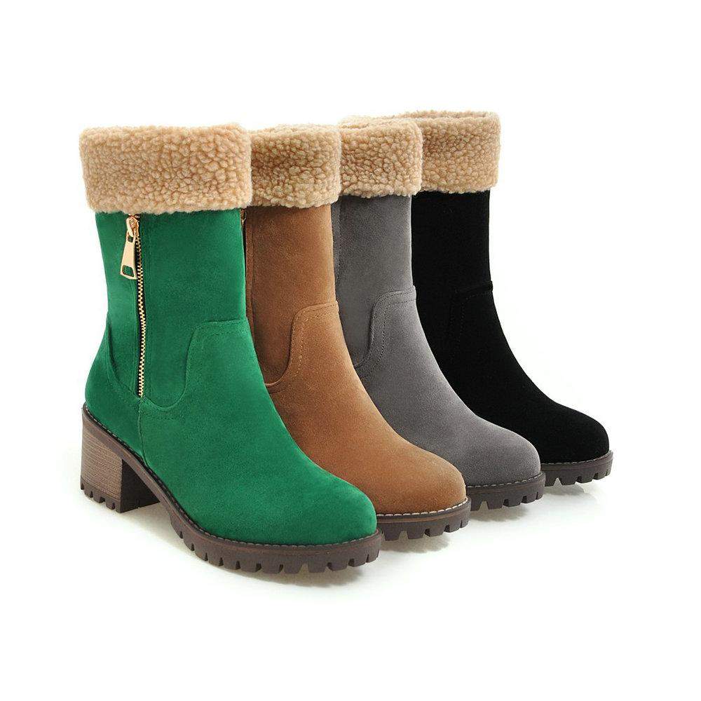Keep Me Warm Suede Snow Boots for women